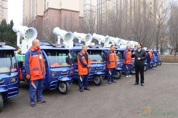 甘肅天水市生態(tài)環(huán)境局購置小型電動噴霧除塵車助力“冬防”工作